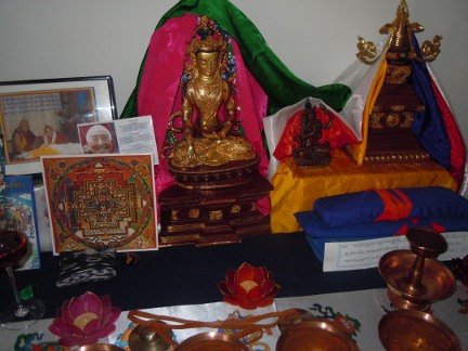 Small Bon altar in private home in
Austria
